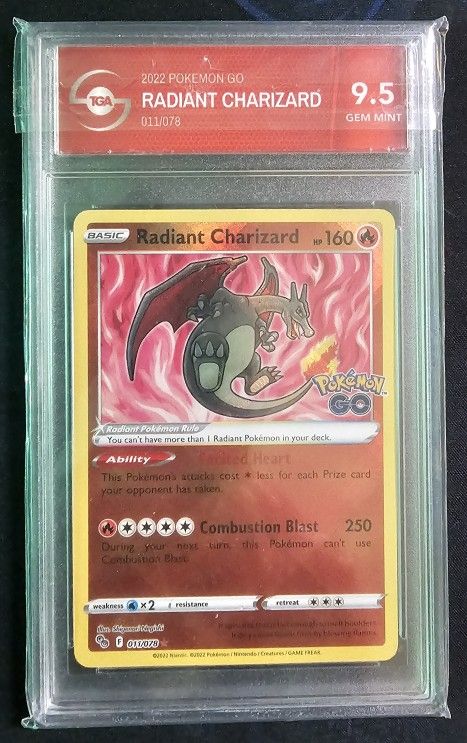 2022 Pokemon Go Radiant Charizard 011/078 TGA 9.5 Gem Mint