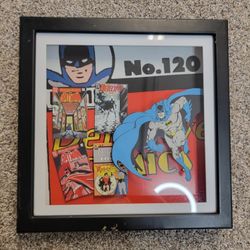 Batman Detective Comics DC 3D Shadow Box Cutout Effect Wood Frame Glass Wall Art