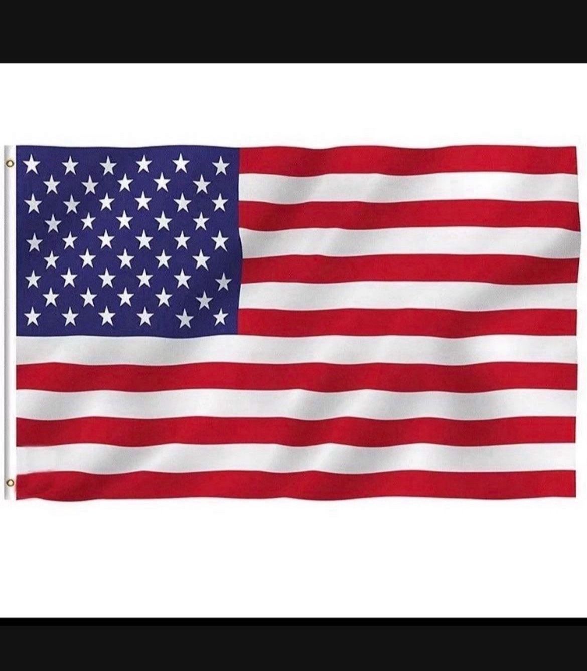 3X5 American Flags With Grommets Brand New