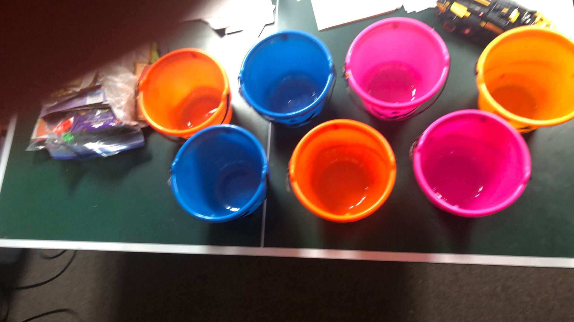 7 Halloween Plastic Buckets 
