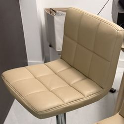 Bar Stool - Caqui Color - Leather Finish