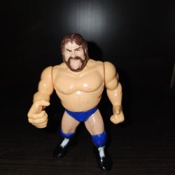 vintage Hacksaw Jim Duggan action figure from the WWF Hasbro line. 