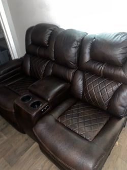 Leather couch (price negotiable)