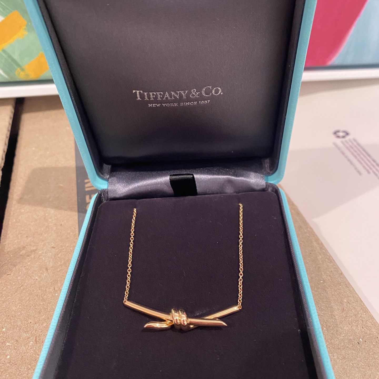 Tiffany & Co Gold Knot Necklace 