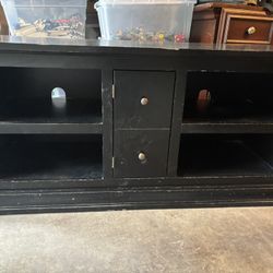 TV Console, Black (52”L, 25”H, 18”W)