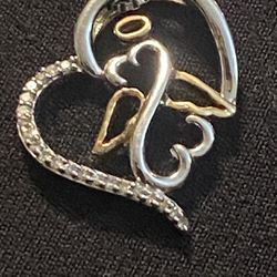 Kay's Jewelers Open Heart Angel Necklace