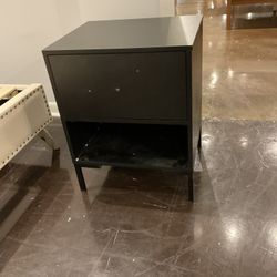 New Night stand Single black color with one drawer