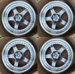 Set of 18 Inch Work Meister S1 Style Wheels 5x114.3 Staggered Rims 18x8.5 18x9.5
