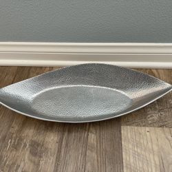 Hammered Silver Decorative Tray 