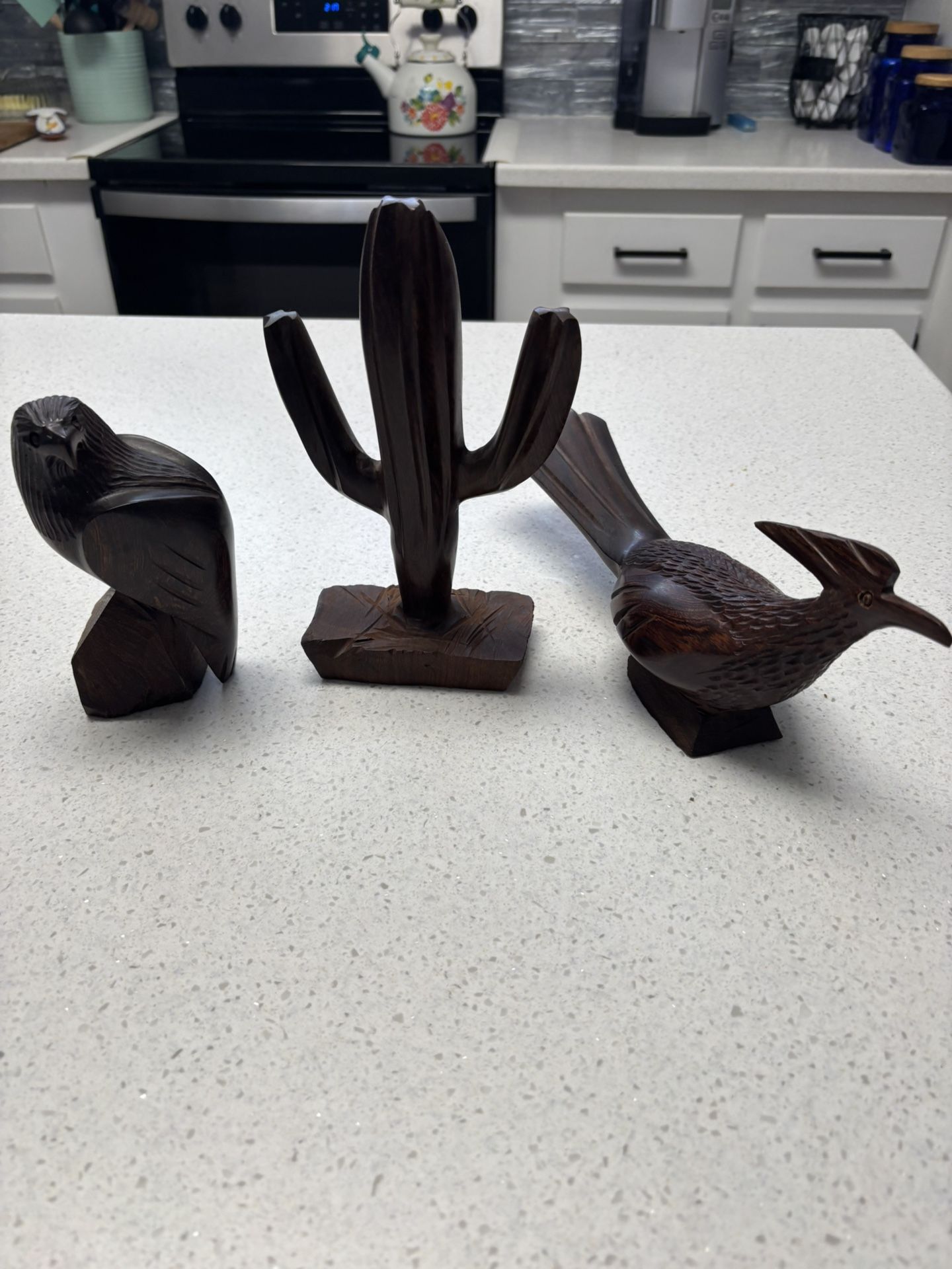 Iron wood hand carved desert figurines