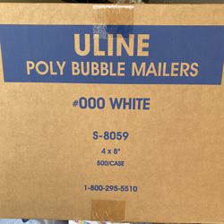 Poly Bubble Mailers Size 4 -x 8 White 500 /case