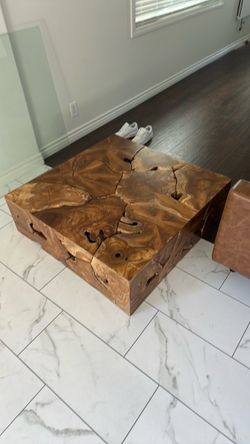 Solid Teak Root Wood Coffee Table