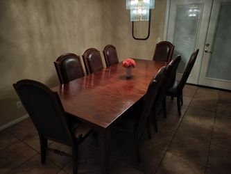 Dining table set with 8 chairs