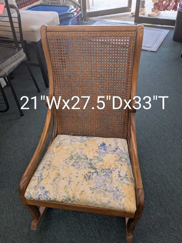 Antique Cane Back Rocker