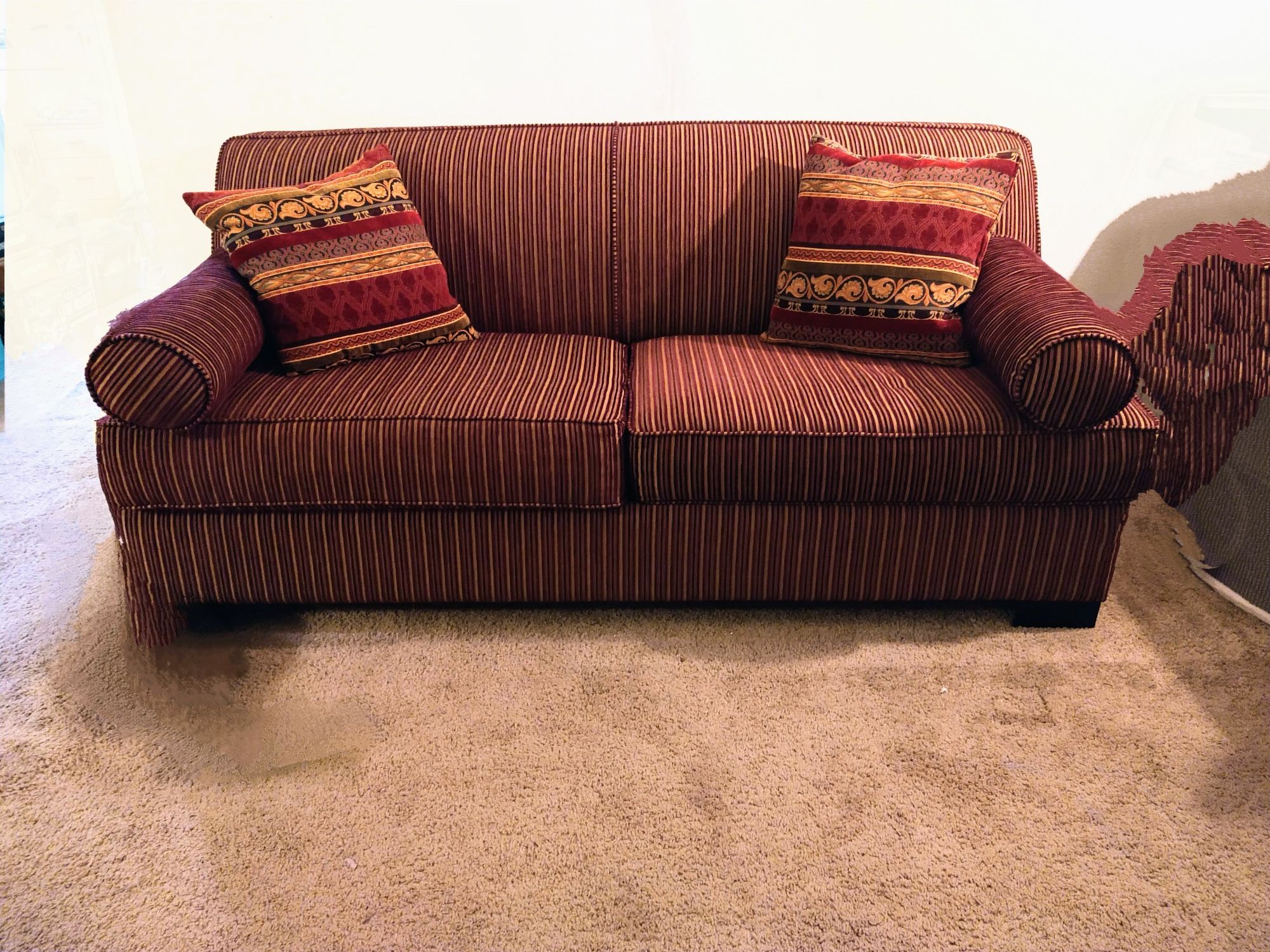 Red Corduroy Sleeper Sofa/couch