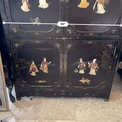 Chinoiserie Cabinet Vintage/antique -Medium Size Available For Pick Up Friday In Gables 