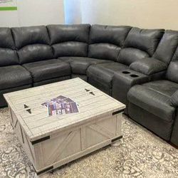 ‼️Tambo Pewter 2-Piece Reclining Sectional