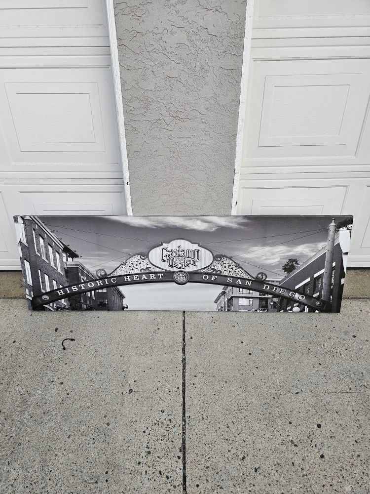 Gaslamp Screen print Painting