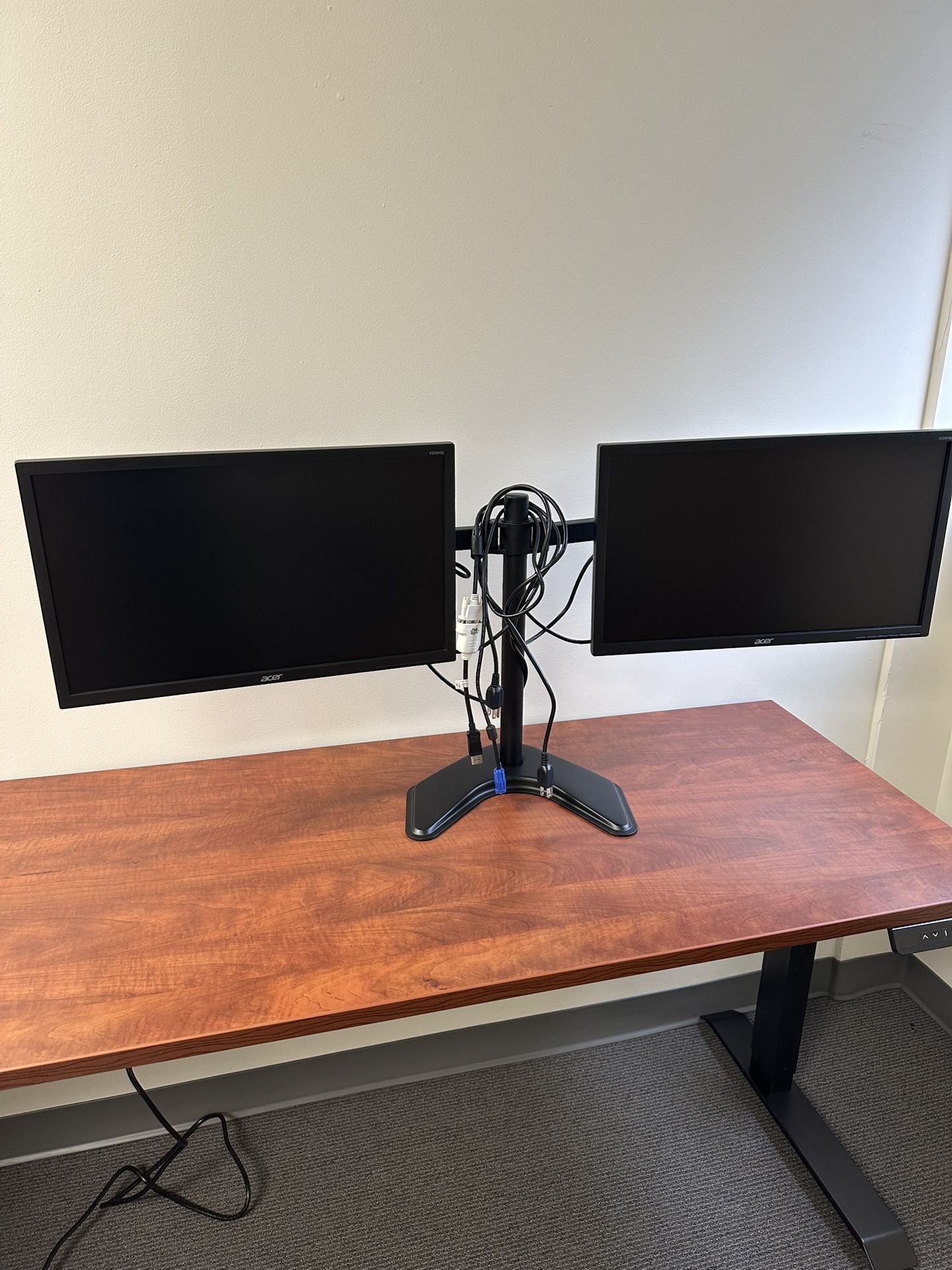 Double Computer Monitor Set Up