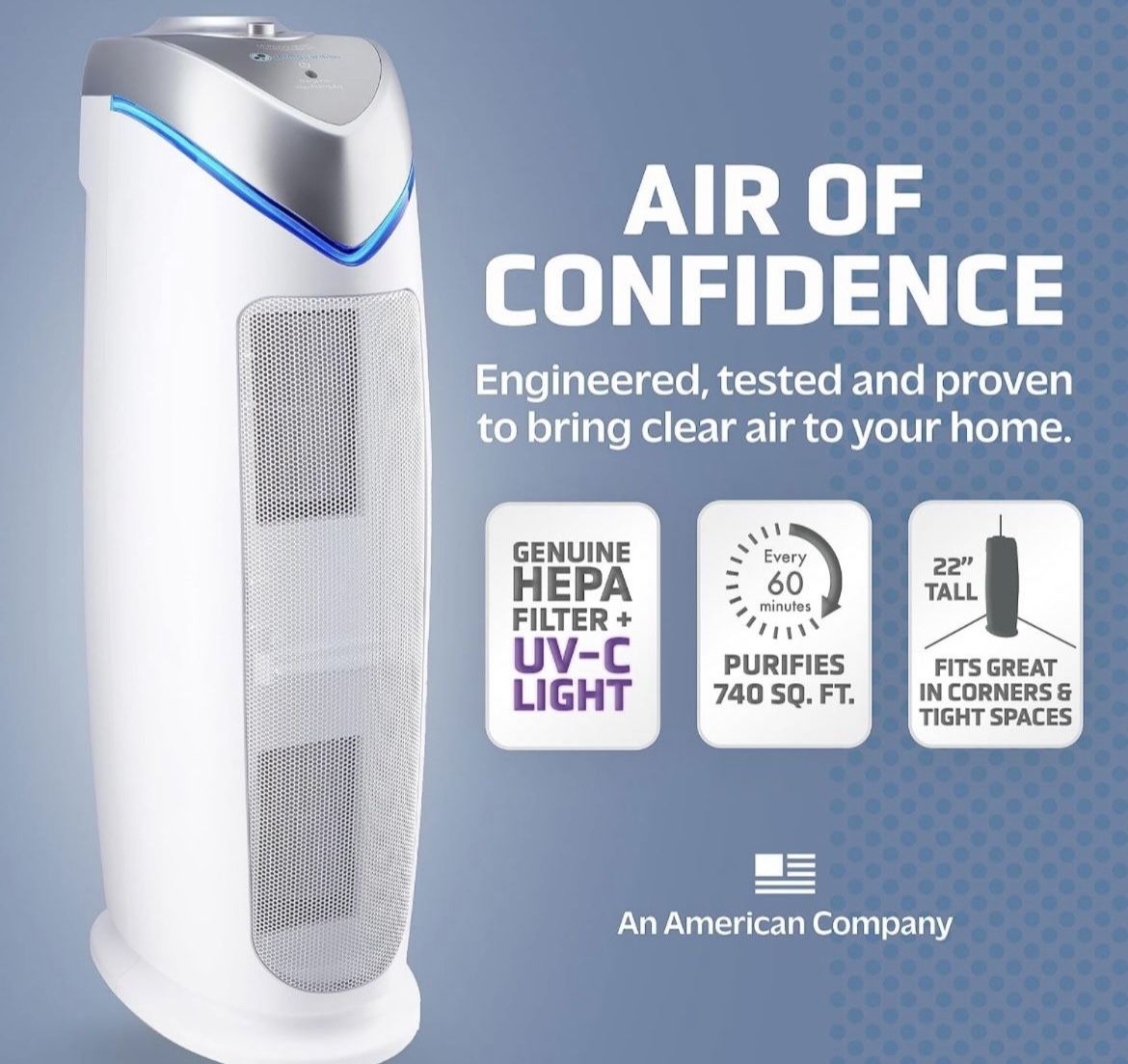 Guardian Air Purifier with HEPA 13 Filter,