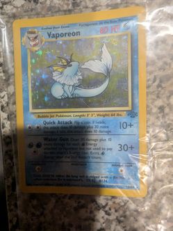 Vaporeon Holo Pokémon Card Jungle Set 12/64