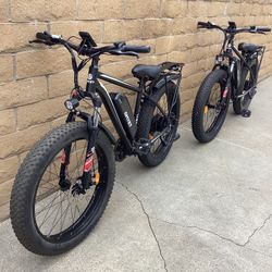 2 FAT TIRE AMYET 26” ADULT E-BIKES ALL - TERRAIN 