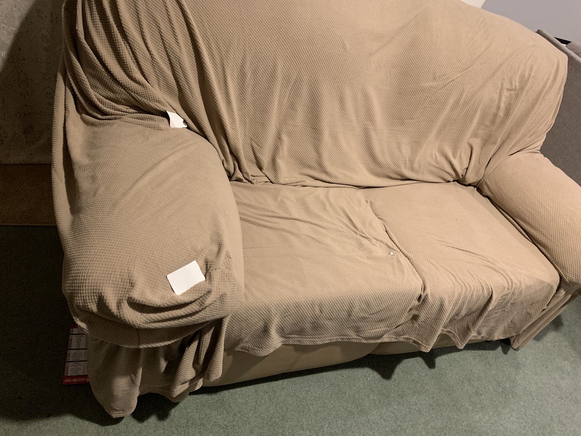 Loveseat sofa recliner + couch cover
