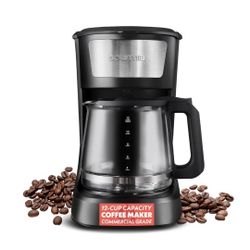 Gourmia 12 Cup One-Touch Coffee Maker – Pause and Serve with Automatic Keep Warm