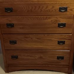 Vintage Solid Wood Chest Of Drawers