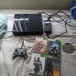 Xbox One With Controller And Games