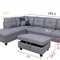 Sectional And Ottoman 