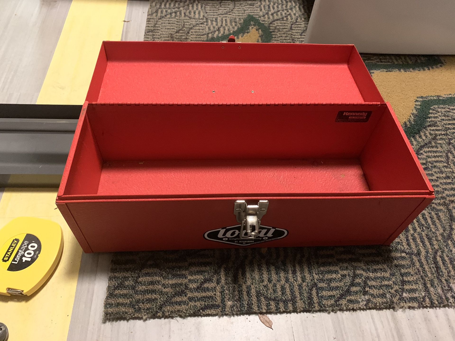 New metal tool box and tools