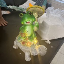 Antique Frog With Turtle