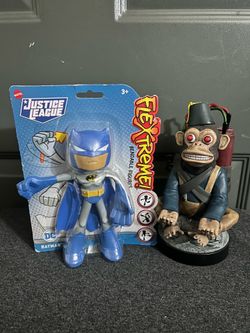 Mattel Justice League Blue Grey Batman 7" Flextreme Bendable Action Figure