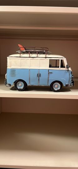 Vintage VW Bus inspired Metal Model Decor