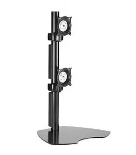 Dual Vertical Monitor Table Stand