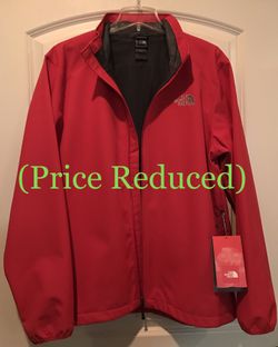 THE NORTH FACE DECHENG MENS RED AND GRAY JACKET (XL)