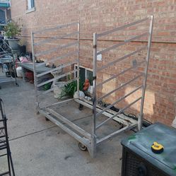 Foldable  Rolling commercial Aluminum Bakery Rack