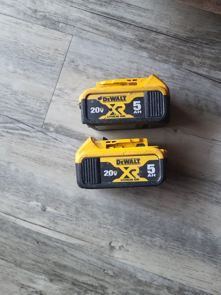 Dewalt 20v Batteries 5AH