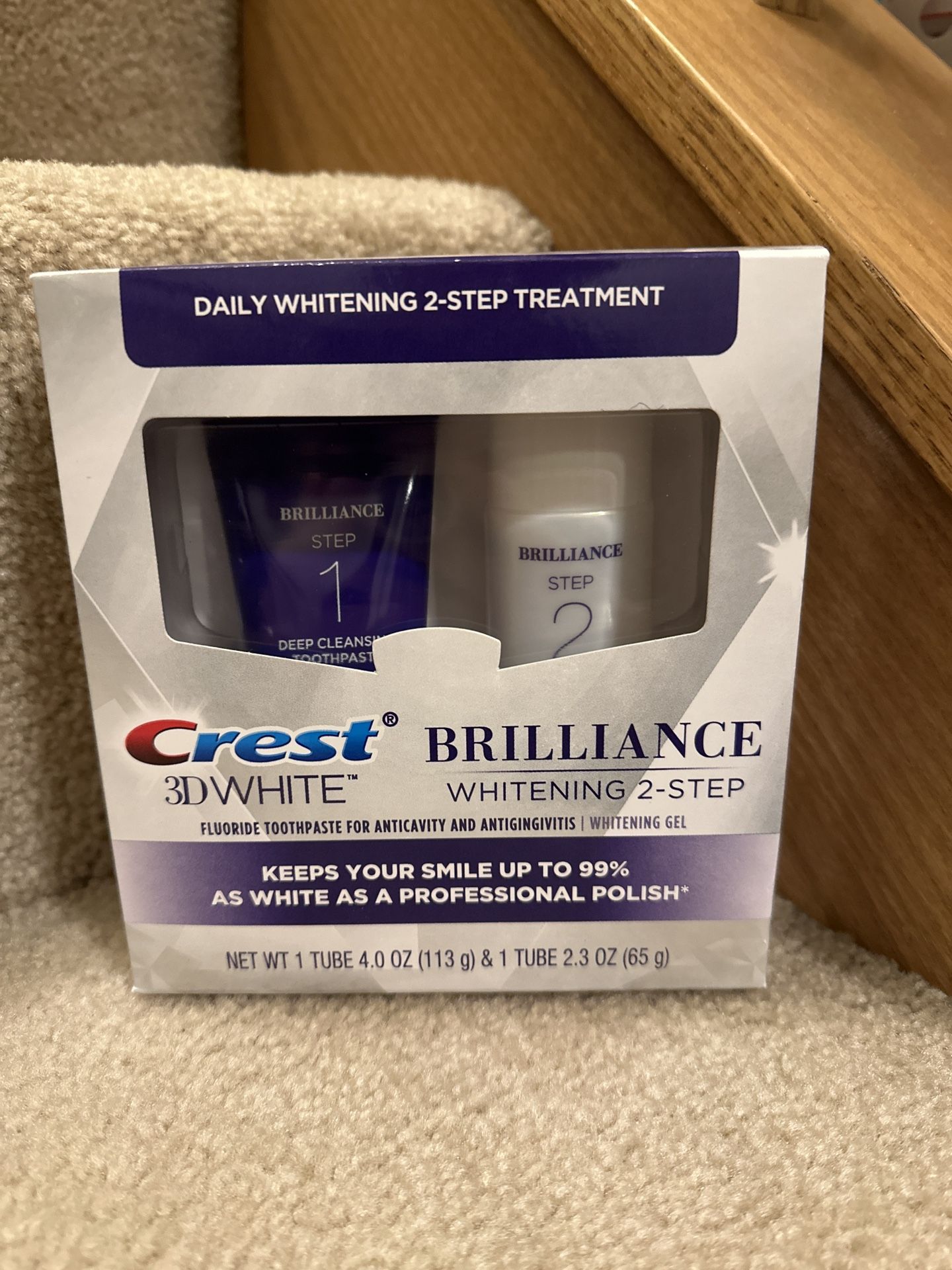 Crest 3D White Brilliance Whitening 2-Step new $8