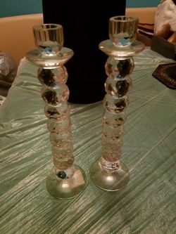 Real Crystal candle holders got as a wedding gift never used them