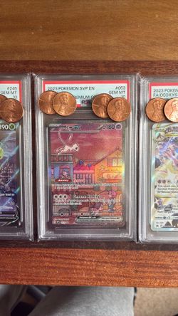 Pokémon - 151 Mew ex #053 PSA 10 - Fusion Strike Celebi V #245 PSA 10 - Crown Zenith Deoxys VSTAR #GG46 PSA 10