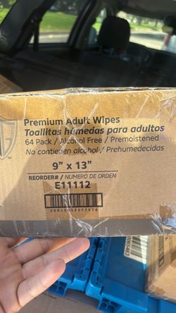 6 Boxes of adult wipes 8 packs of wipes per box 48 packs total