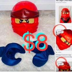 $5 Kai LEGO Mask & Gloves/hands in mint condition like new