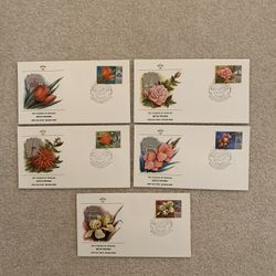 FLOWERS OF MOSCOW FDC’s std May 17, 1978.  Five Colorful Covers For Your Former USSR Collection.