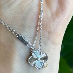 Custom 18K Gold Diamond Necklace – Van Cleef–Inspired  