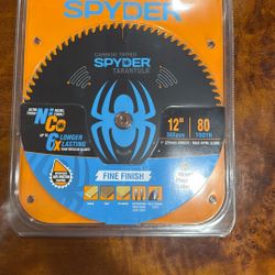 Spyder 12" Fine 80-Tooth Tungsten Carbide-Tipped Steel Miter Saw Blade