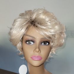 Biemer Blond Wig Woth Dark Roots Excellent Condition PRICE Is Firm Cash Only 