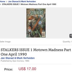 STALKERS MARVEL EPIC COMICS RARE COMIC