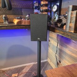 (x2) OF EACH SPEAKERS & STANDS:  PAIR OF JBL-STAGE 250B 2WAY 5.25" BOOKSHELF SPEAKERS PLUS PAIR OF KANTO - FLOOR SPEAKER STANDS 32" STEEL FRAMES
